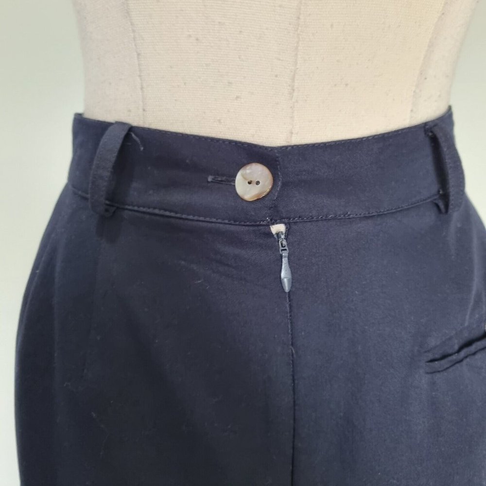 Sportscraft Navy Blue Button Up Midi Skirt Vintage 90s Size 16 - Picture 6 of 10